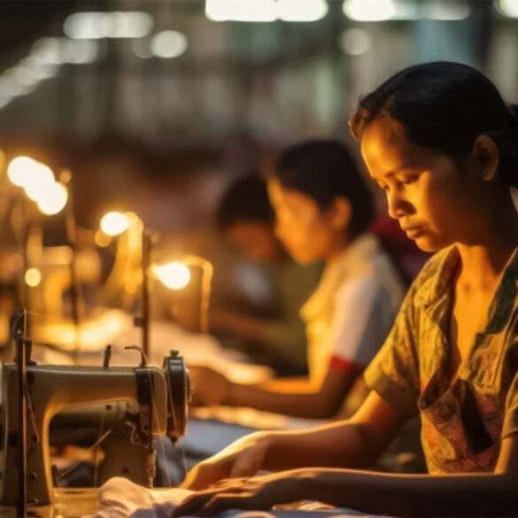 women working in fashion factory