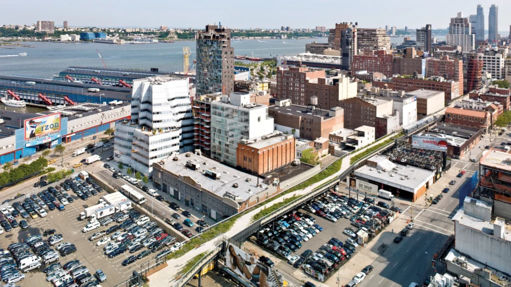 Vista aerea della High Line di New York City.